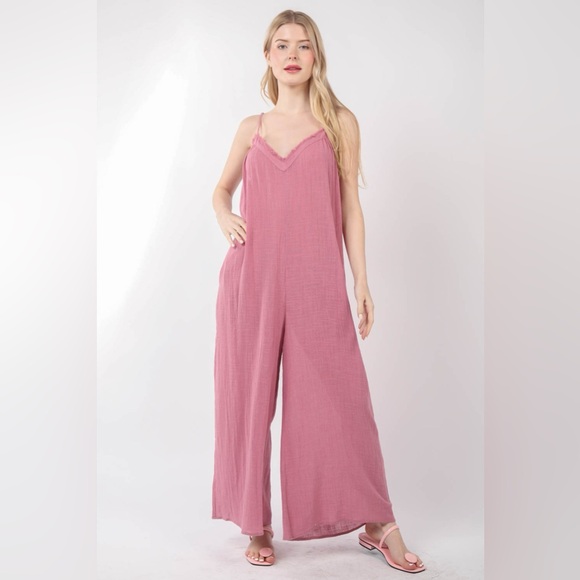 Blissful Pink Jumpsuit- LAST ONE - Picture 2 of 5